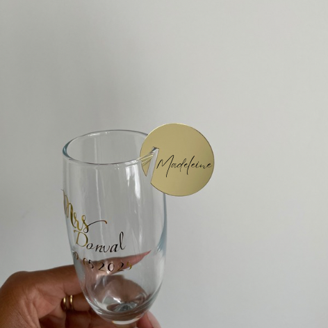 Wedding guest glass marker